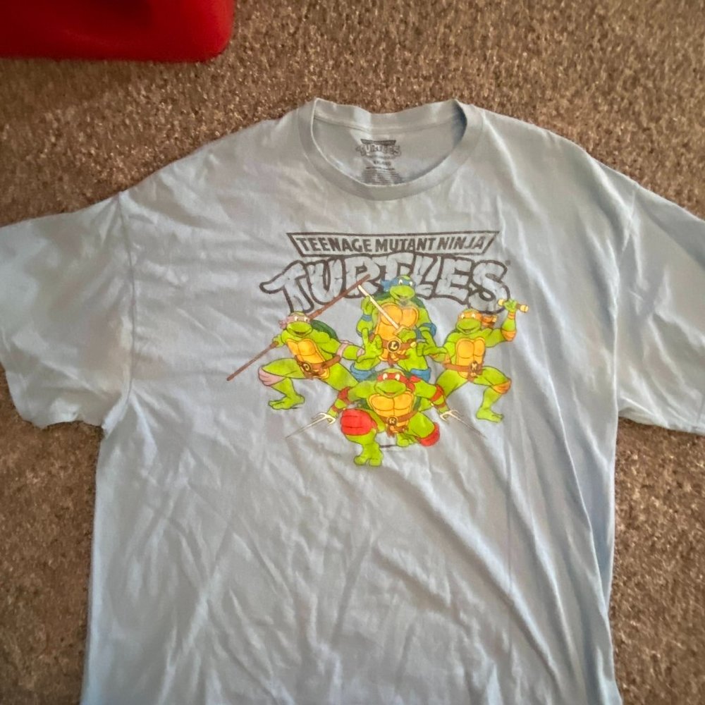 Teenage Mutant Ninja Turtles T-Shirt - XXL, 2X, 2XL - Light Blue - Nerd Geek